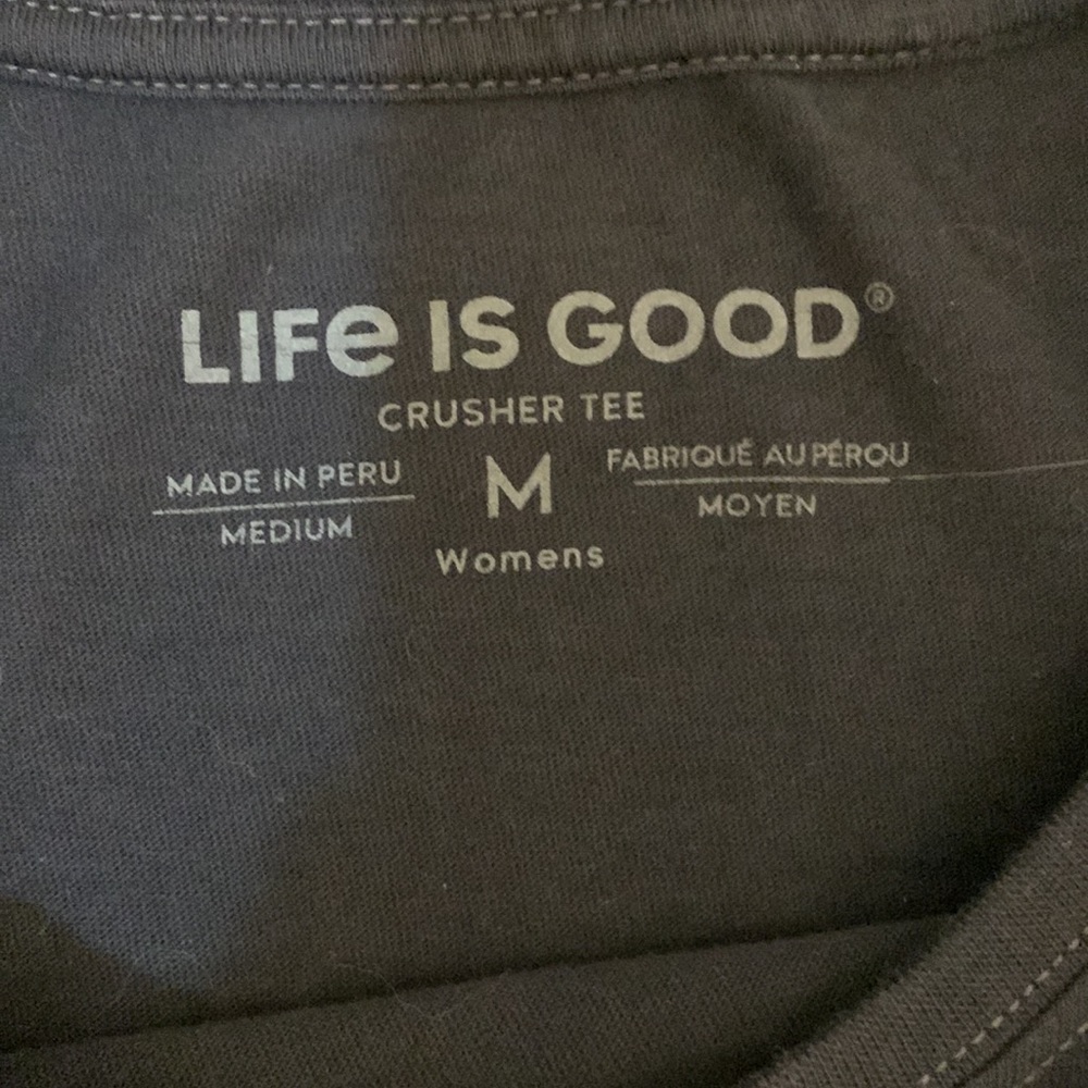 Life is Good Don’t Make Me Put My Foot Down Flamingo Crusher Tee Sz M - Picture 8 of 11